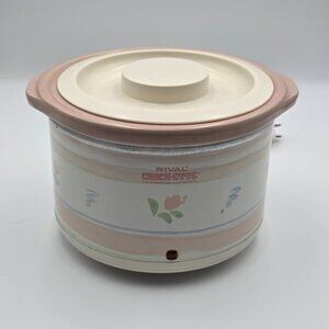 Vintage Rival Crock-Ette 1 Qt Stoneware Slow Cooker Model 3200/3 Retro